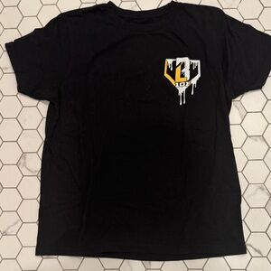 BL101 Black Kids Short Sleeve Tee with VANILLA Ice Cream Drip Logo Size Youth XL